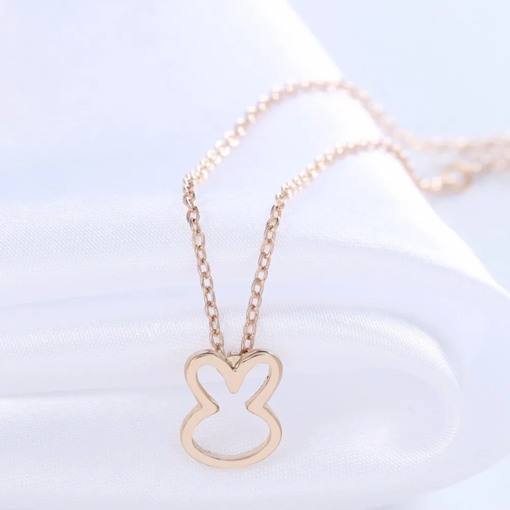 Chandler Silver Plated Cute Rabbit Bunny Pendant Necklaces For Women Lovely Animal Charms Assassins Creed Wholesale 10pcs 25