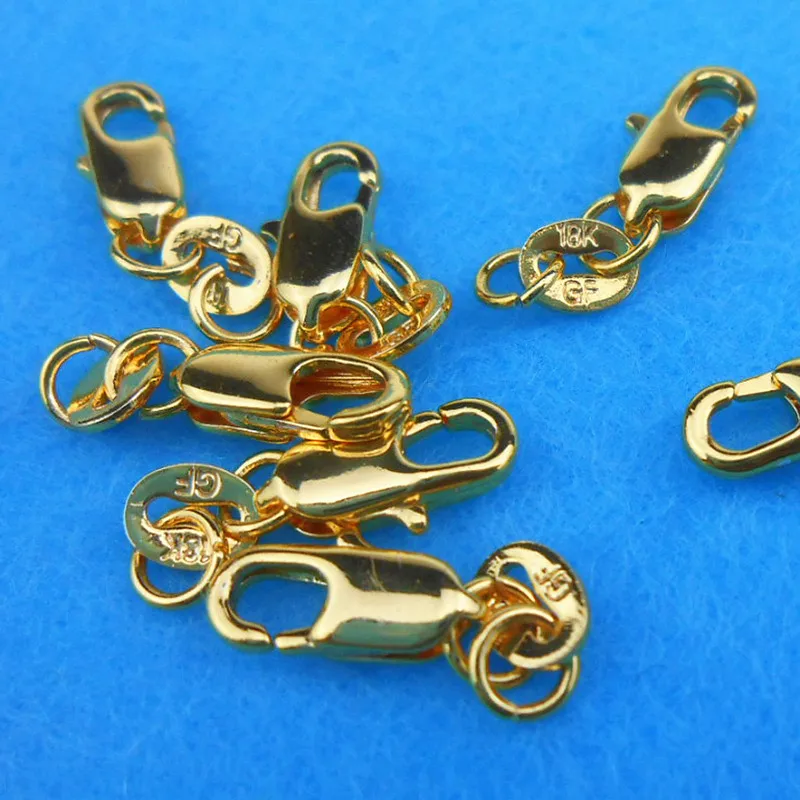 gold plated Ring Clasps size 5,5mm from 2-20 pcs. Sterling Silver 925 24k