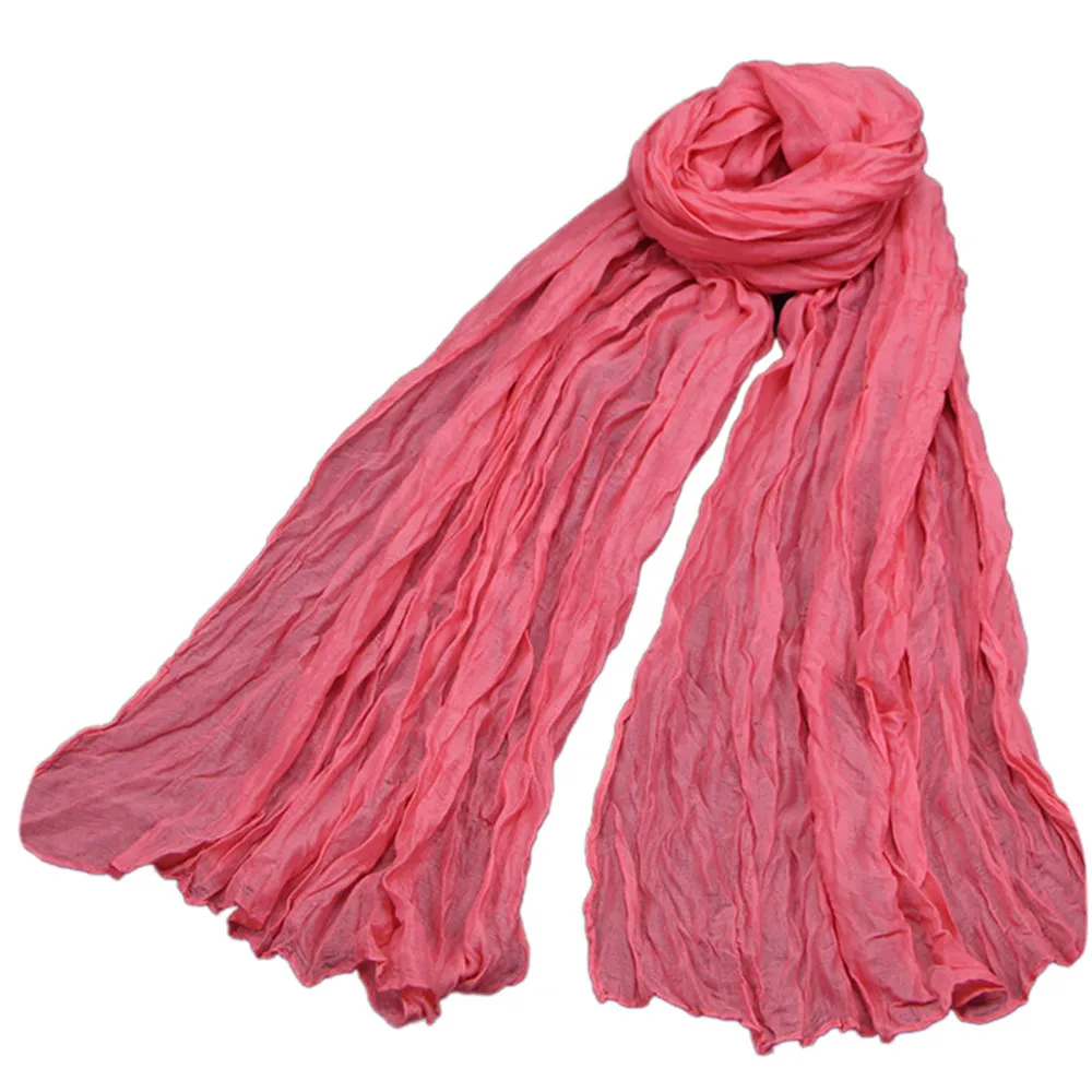Женский однотонный шарф, модный льняной шарф на осень и зиму, Женская многофункциональная шаль, длинный шарф, женский шарф, bufanda mujer, дешево - Цвет: J