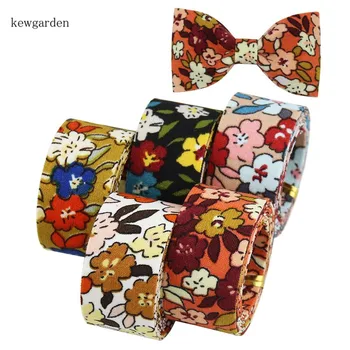 

Kewgarden 1.5" 1" 3/8" Flower Fabric Layering Cloth Ribbons DIY Earring Hairbow Brooch Satin Ribbon Handmade Tape 8 Meters