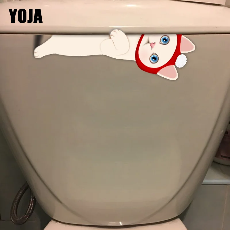 YOJA 8 4*24 7 см забавная наклейка в виде кошки для скрытого и поискового декора