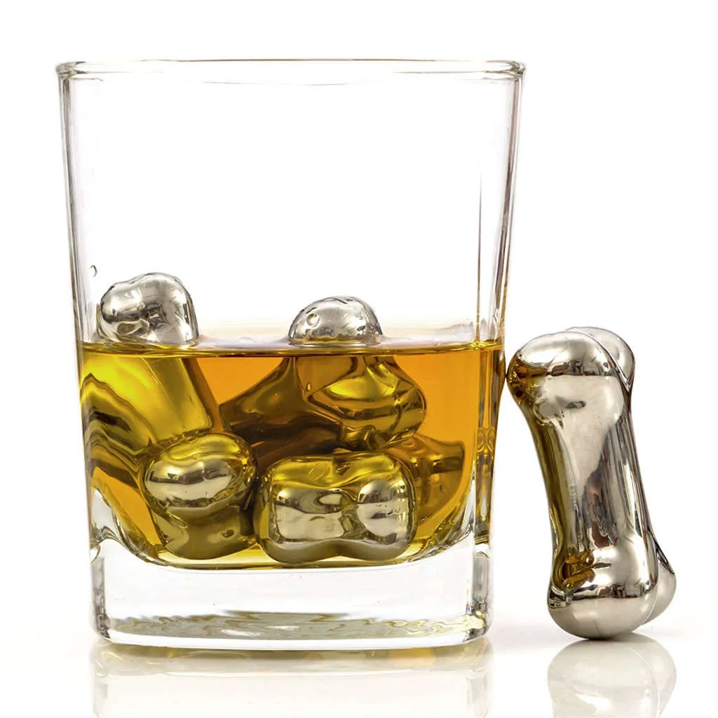 

Stainless Steel Ice Cubes Reusable Metal Chilling Stones with Whisky Keep Cold Stainless Steel Ice Cubes Ice Cube Clip