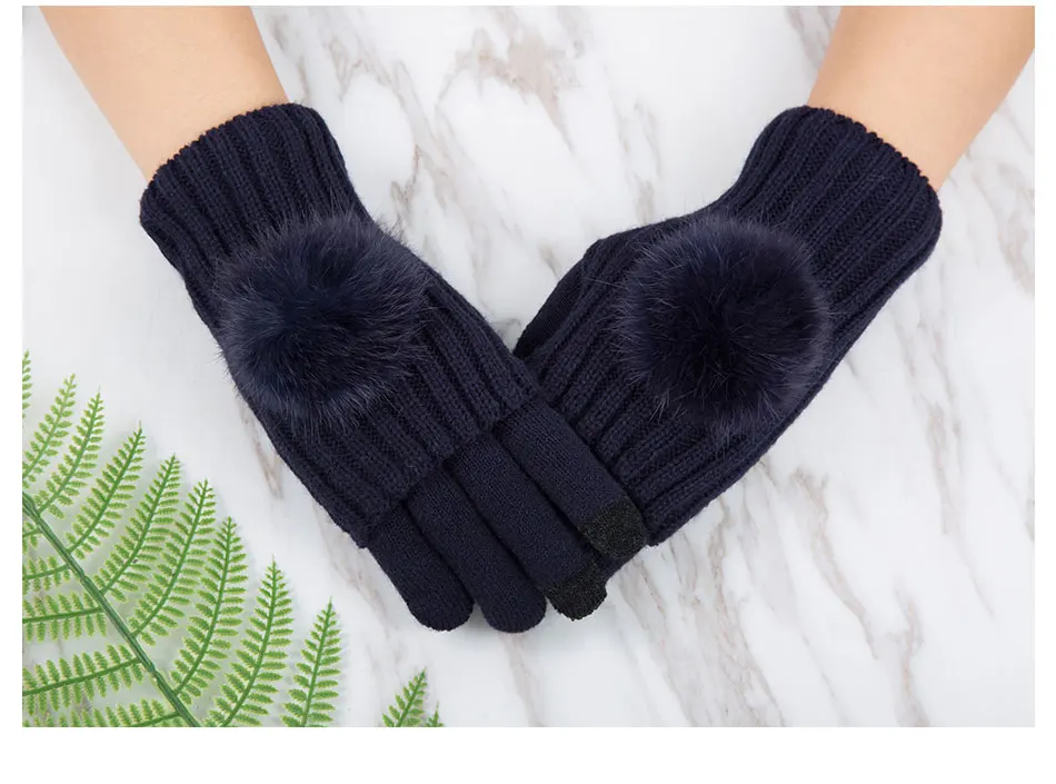 Evrfelan новые зимние перчатки женские перчатки с сенсорным экраном женские модные теплые перчатки на весь палец аксессуары для улицы