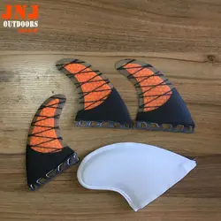 Бесплатная доставка сильнейший оранжевый стекловолокна углерода будущее Tri-набор м G5 плавники серфинга Таблица fin