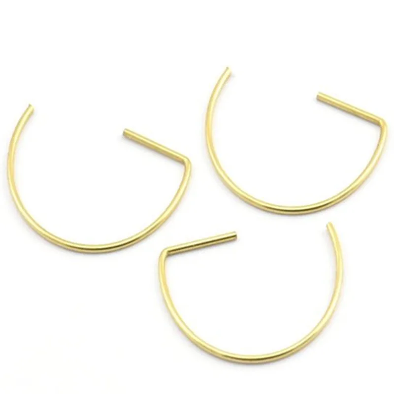 

24pc.raw brass D Shape Wires Earring (Nickel Free and Lead Free). (22x16x0.8mm) E109