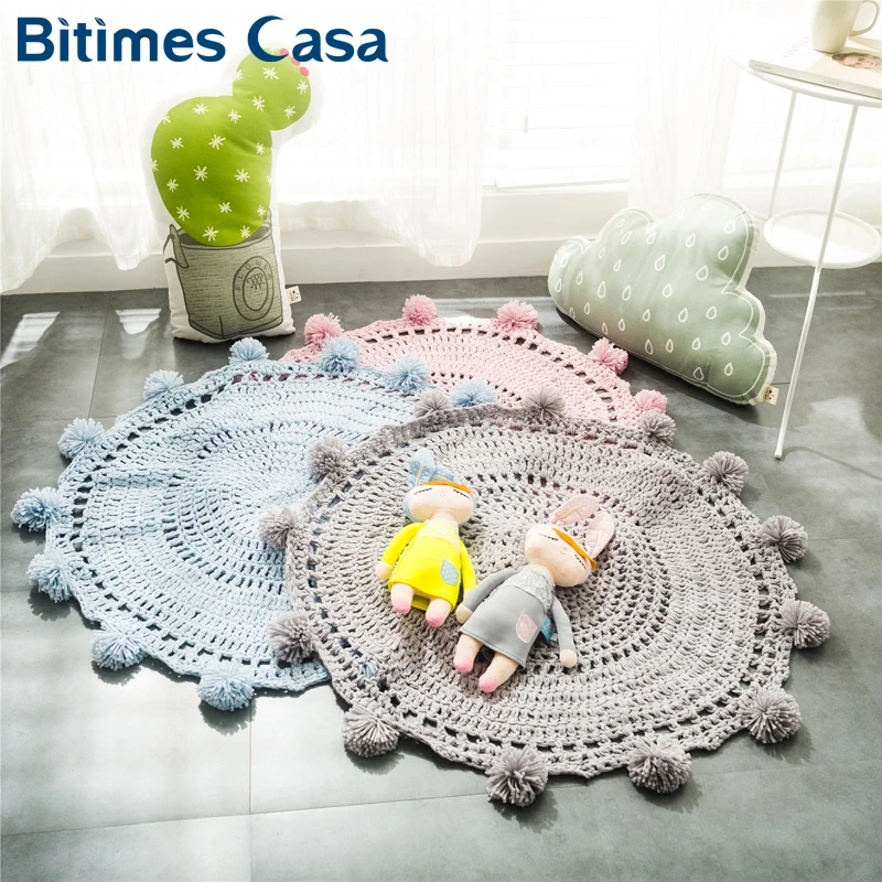Buy Solid Color Indoor Floor Blanket For Bedroom