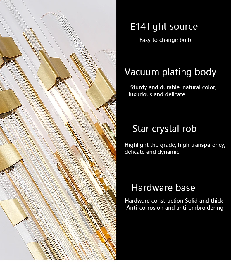 Nordic Wall sconce Lamp Led crystal wall lights 17