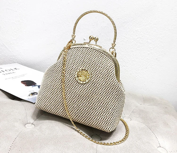 bags women shoulder crossbody bag shell kiss lock bag women's handbag (3)