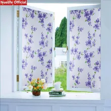 Фиолетовая Сливовая самоклеящаяся стеклянная матовая пленка для гостиной, спальни, ванной, офиса, непрозрачные наклейки на окна, термопленка
