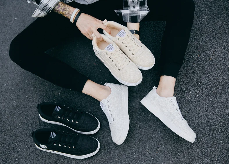 Для мужчин парусиновая обувь для chaussure homme Осень Зима теплые дышащая мужская обувь модные кроссовки человек прогулочная