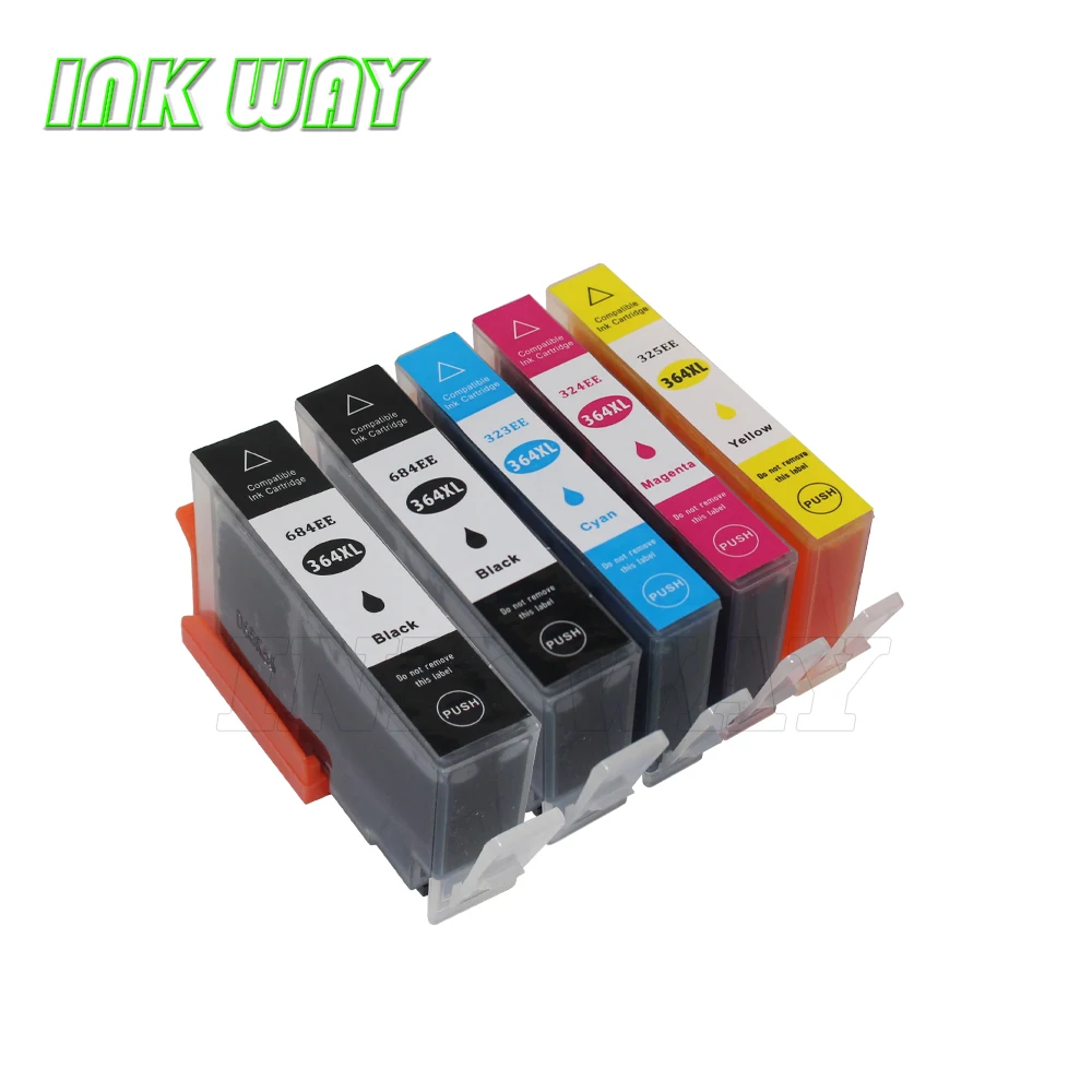 Чернила WAY 5 шт. 364 364XL фотосессия 5510 5520 5515 5524 6510 6520 7510 7520 e-принтер все-в-одном |