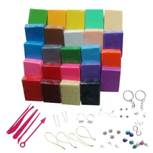24 Colors Polymer Clay DIY Soft Modelling Clay Set with 5 pcs Tools for Child or Artis Jewelry make Nontoxic Slime Toys 24 Colors Polymer Clay DIY Soft Modelling Clay Set with 5 pcs Tools for Child or Artis Jewelry make Nontoxic Slime Toys