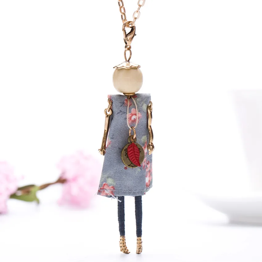 Европа и Соединенные Штаты новая кукольная подвеска ожерелье Женская Длинная цепочка модное массивное Ювелирное колье для женщин - Окраска металла: style 2