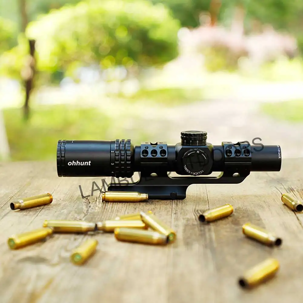 ohhunt Guardian 1 6x24 IR Hunting Optical Compact Sights Glass Etched Reticle Red Illuminate