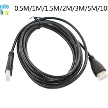 0,5 м/1 м/1,5 м/2 м/3 м/5 м/10 м скоростной HDMI кабель Male to Male 1,4 V Версия 1080P 3D для HD ЖК-ТВ компьютерные кабели 100 шт./партия