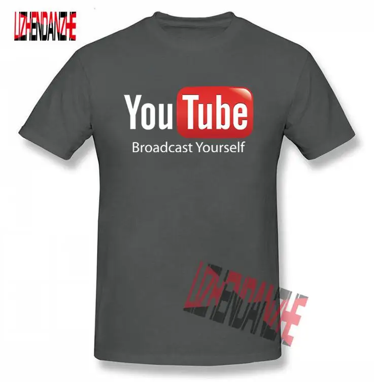 Логотип Youtube печати футболка для мужчин лето люксовый бренд одежда топы футболки