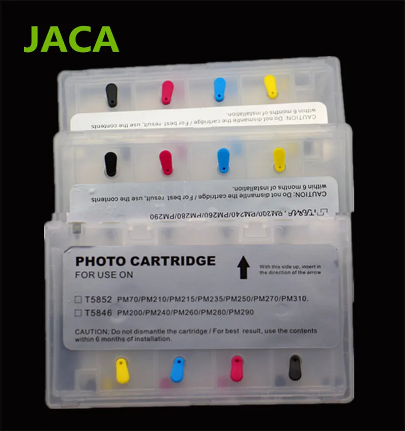 

High Quality T5852 T5846 Refillable Ink Cartridge For Epson Picture Mate PM210 PM250 PM270 PM215 PM235 PM310with ARC chip PM245