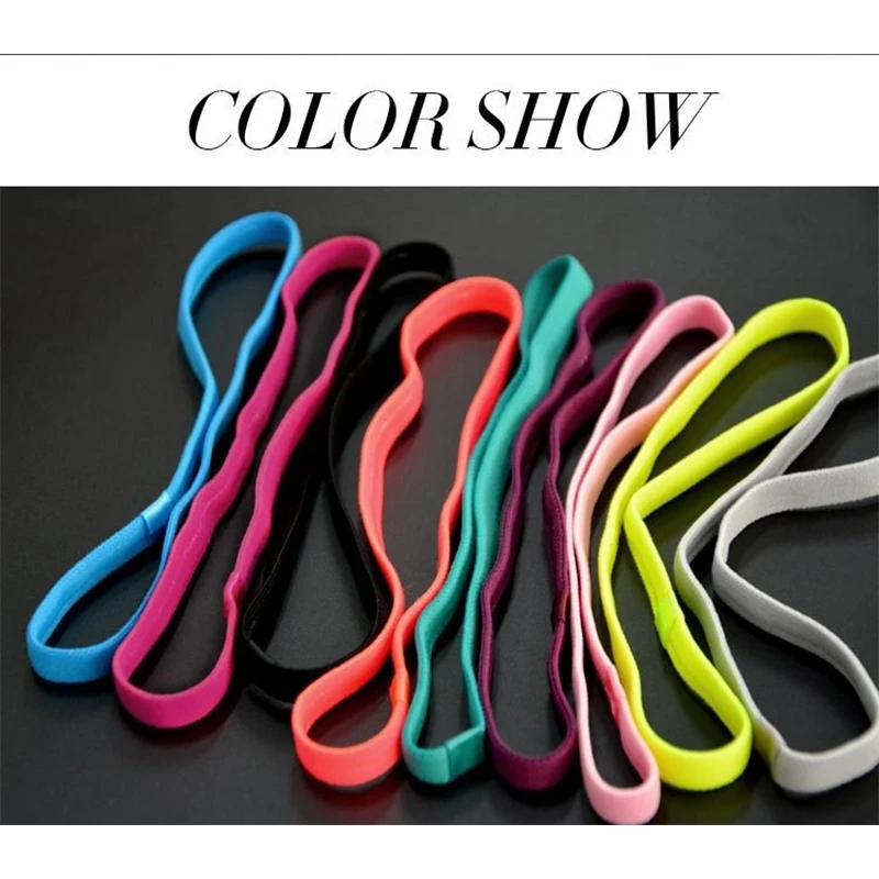 1 Pc Elastic Headband Softball Anti slip Silicone Rubber Hair Head Bands Headbands Accessories