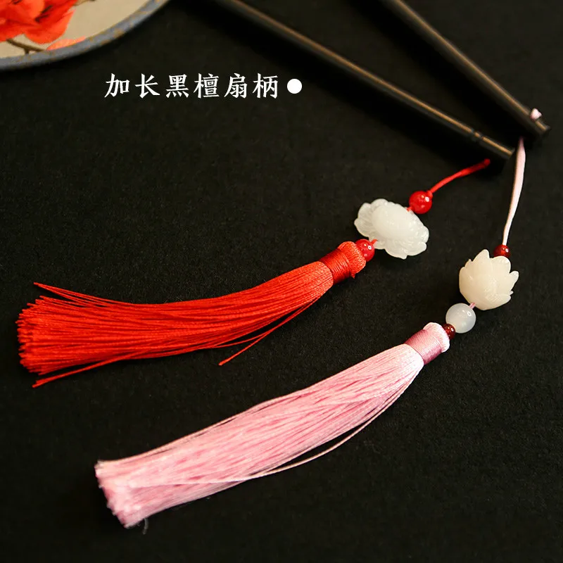 Су вышивка Шелковый веер двусторонняя ручная вышивка китайский стиль подарок веер черное дерево круглый веер