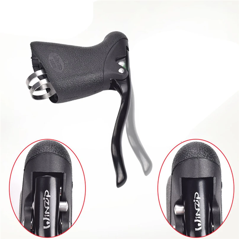 Bicycle Bike MTB Components Bar Lightweight Alloy Brake Levers 2 Finger Mountain Bike Bicycle BMX MTB V Brake Bar #4DC07 (6)