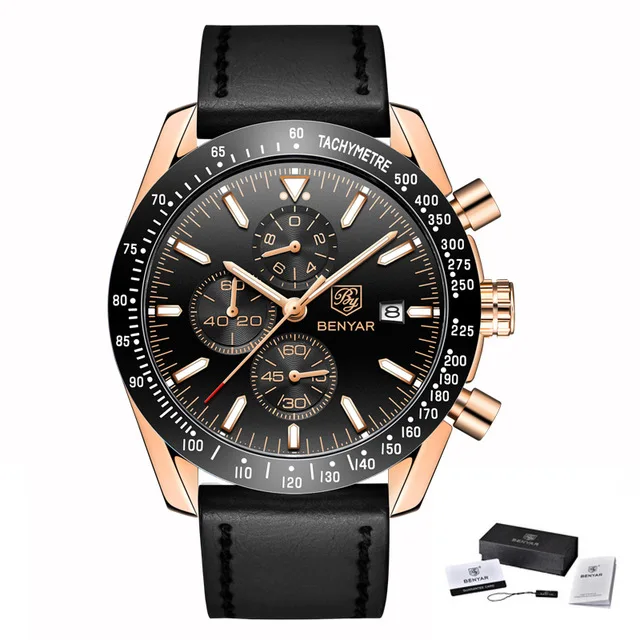 BENYAR мужские s часы лучший бренд класса люкс спортивные кварцевые часы с хронографом для мужчин силиконовый ремешок водонепроницаемые мужские часы Relogio Masculino - Цвет: Другое