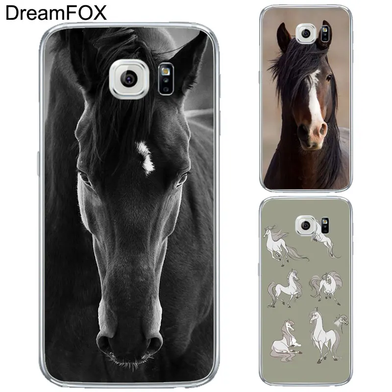 

L186 Horse Series Soft TPU Silicone Case Cover For Samsung Galaxy Note 3 4 5 S5 S6 S7 Edge S8 Plus Grand Prime