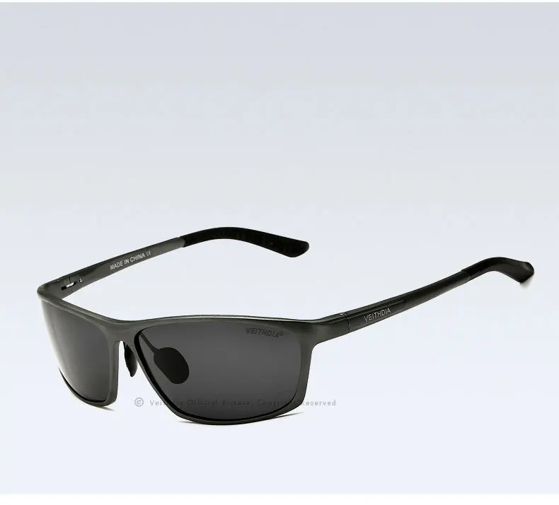 Поляризованные солнцезащитные очки из алюминиевого сплава. Мужские линзы. Зеркальные солнцезащитные очки для рыбалки, спорта и активного отдыха на свежем воздухе. Очки 6520 - Цвет линз: Серый