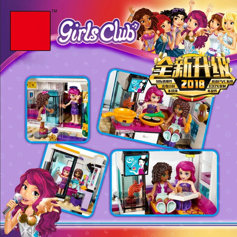 37035 760pcs Pop Star House Constructor Model Kit Blocks Compatible LEGO Bricks Toys for Boys Girls Children Modeling 37035 760pcs Pop Star House Constructor Model Kit Blocks Compatible LEGO Bricks Toys for Boys Girls Children Modeling