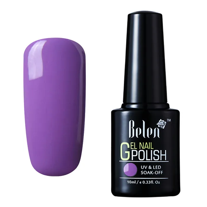 Belen 10 мл чистый фиолетовый синий серия УФ-гель для ногтей светодиодный светильник замочить от Vanish Эмаль лак для ногтей Гель-лак основа верхнее покрытие - Цвет: PP007