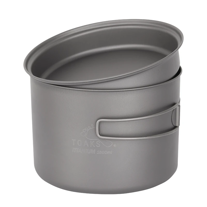 TOAKS CKW-1600 ultraligero de Camping al aire libre de olla y pan olla de cocción sartén Titamium juegos de utensilios de cocina olla