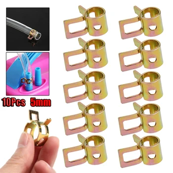 

Clip Tube Clamps Fuel Air Hose 65Mn spring steel Set Accessories Fasteners 10Pcs Parts