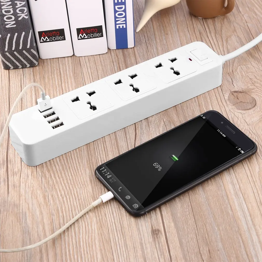 Цена Практические 4 Порты и разъёмы USB Зарядное устройство с 3 Порты и разъёмы Путешествия Дом Применение Мощность полосы доска оптовая продажа
