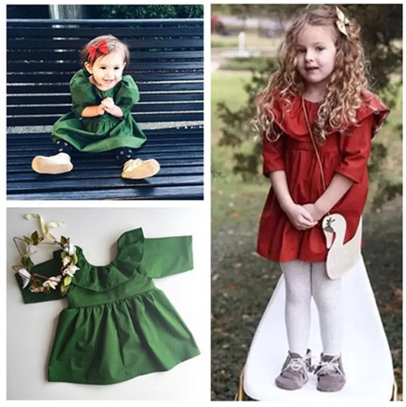 

Vintage Dress for Baby Girl 2017 New Trendy Baby Girl Mini Dress Half Sleeve O-neck Kids Girl's Princess Dress Kids Clothing