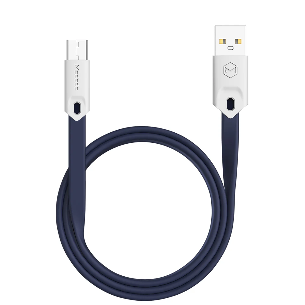 Mcdodo Micro USB кабель для быстрой зарядки Android USB кабель для передачи данных 0,25 м 1 м 5 в А для samsung htc HUAWEI Xiaomi кабель для мобильного телефона - Цвет: Blue