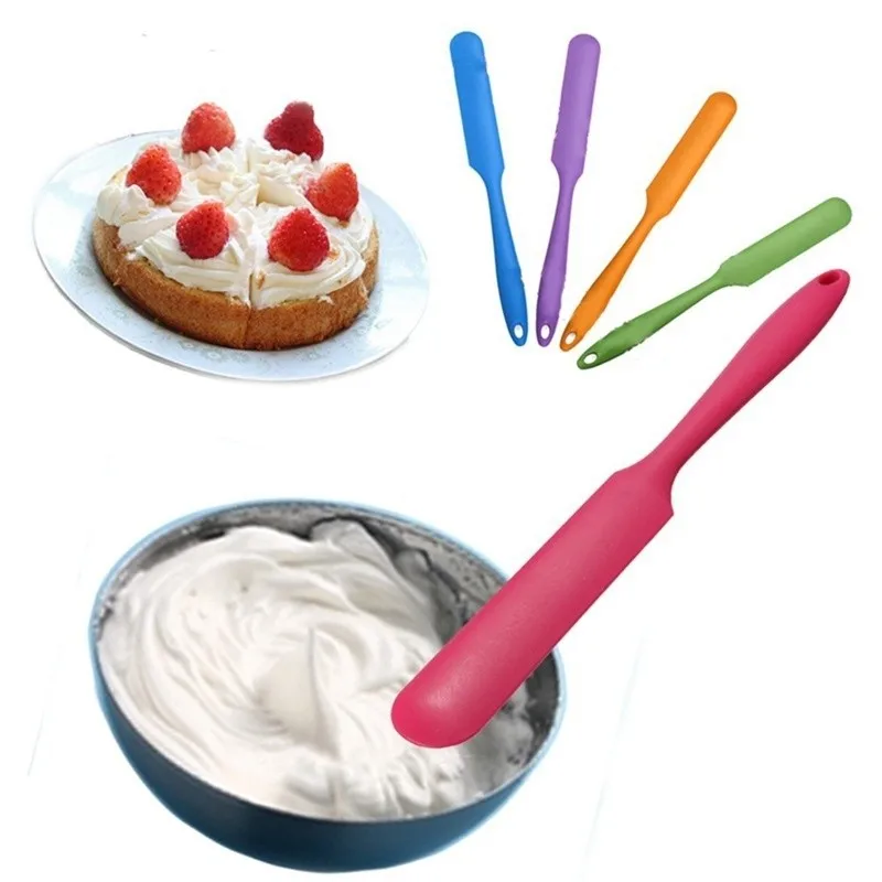 1 pc Silicone Batter Pastry Spatula Cake Cream Mixer Long Handle