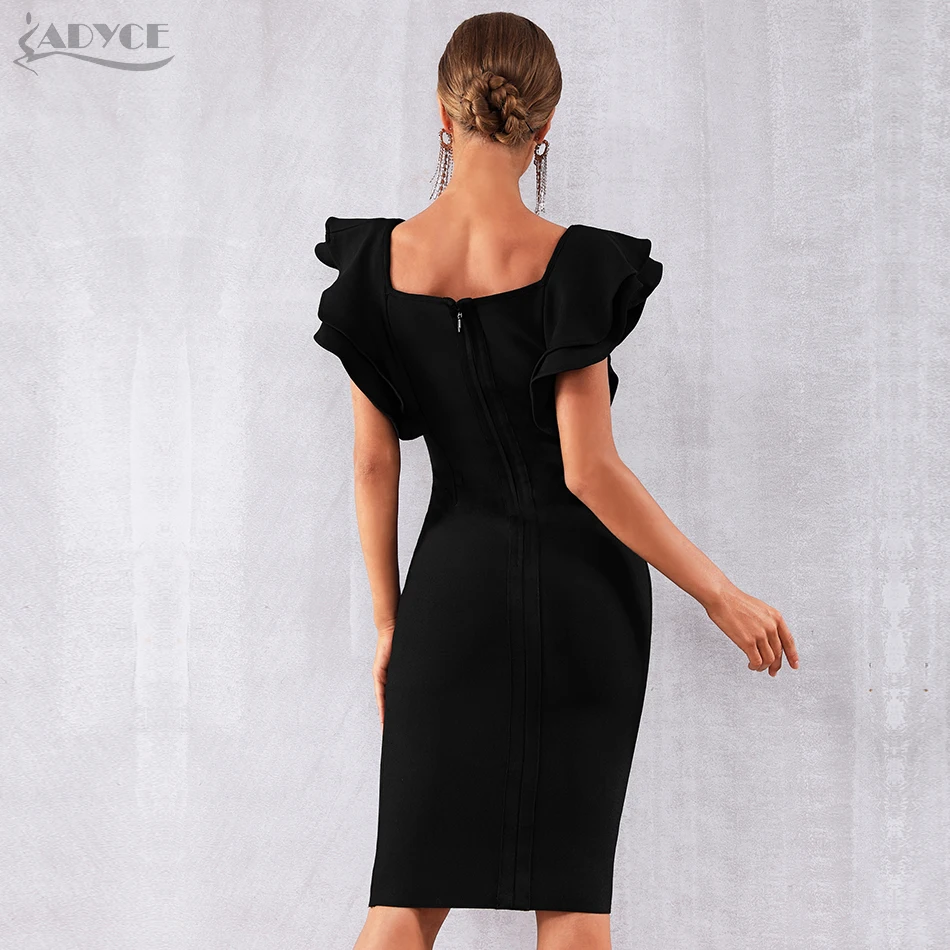Adyce 2021 Новое летнее женское черное облегающее Бандажное платье Vestido пикантные