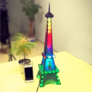 

Optical cube kit, optional color shell. Eiffel Tower, Paris tower, led music spectrum electronic DIY production parts