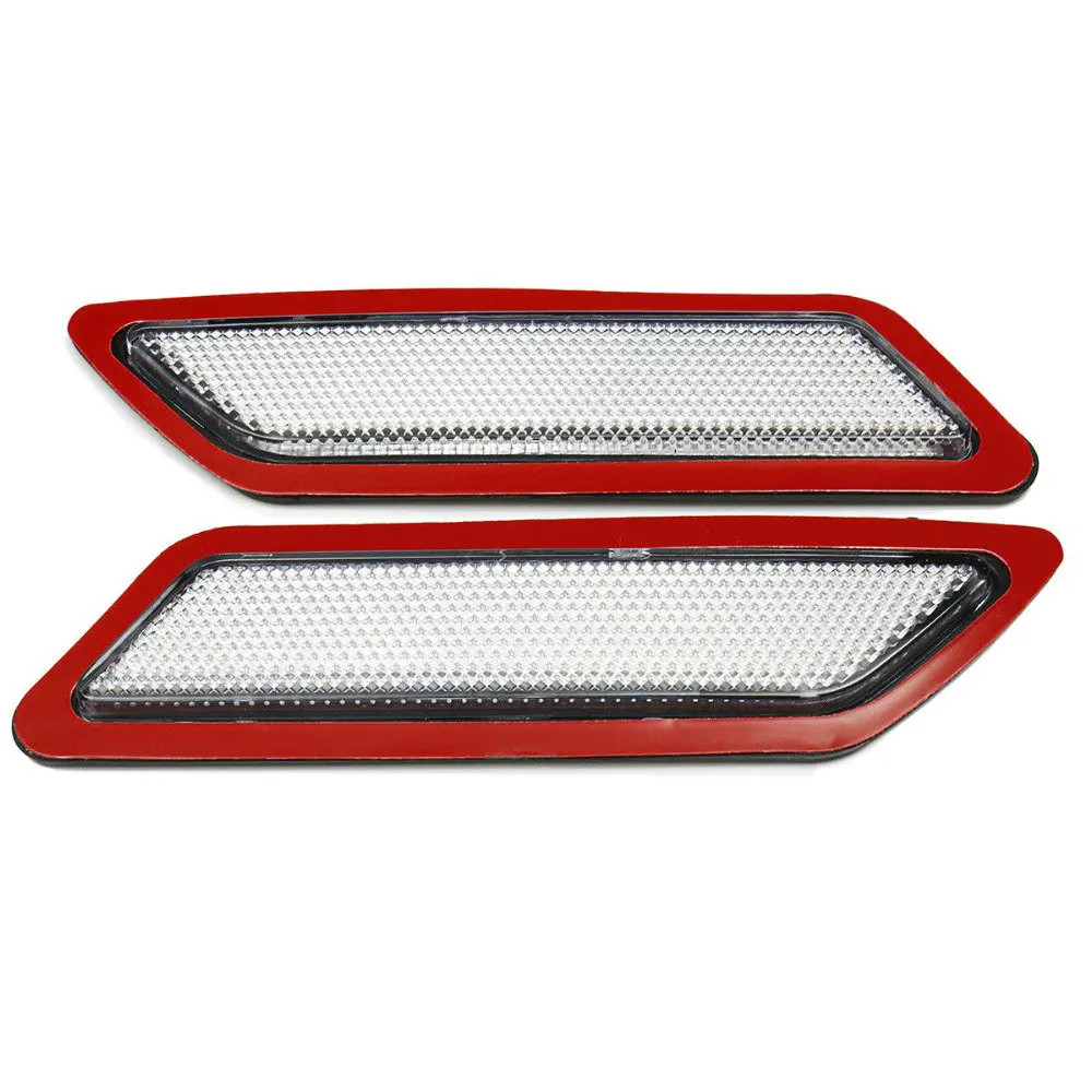 

2PCS Crystal White Lens Front Side Marker Fender Bumper Reflector For BMW 2012-2015 F30 F31 3-Series Base Bumper Model