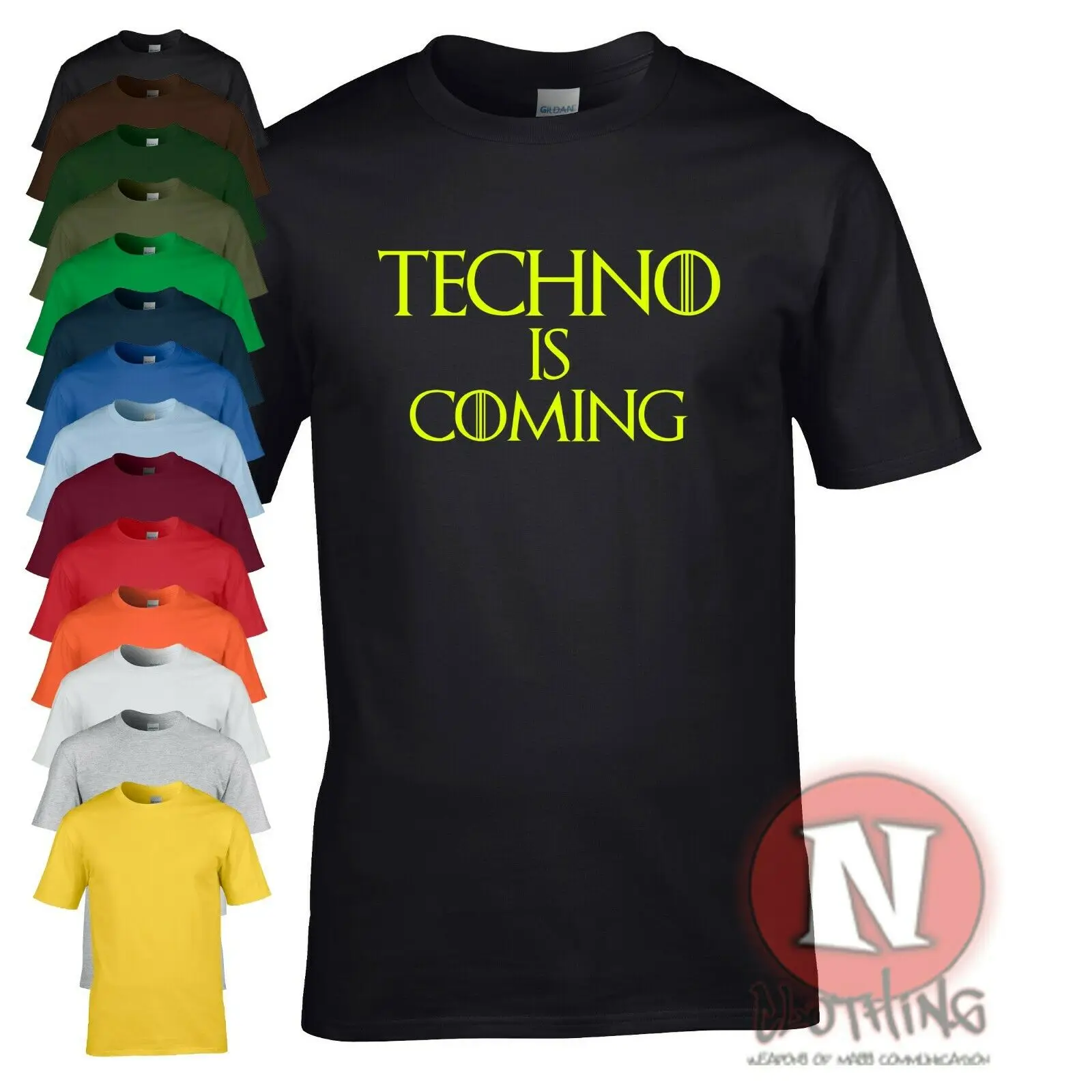 Футболка Techno is coming Клубная танцевальная юбка edm festival Teeshirt | Мужская одежда