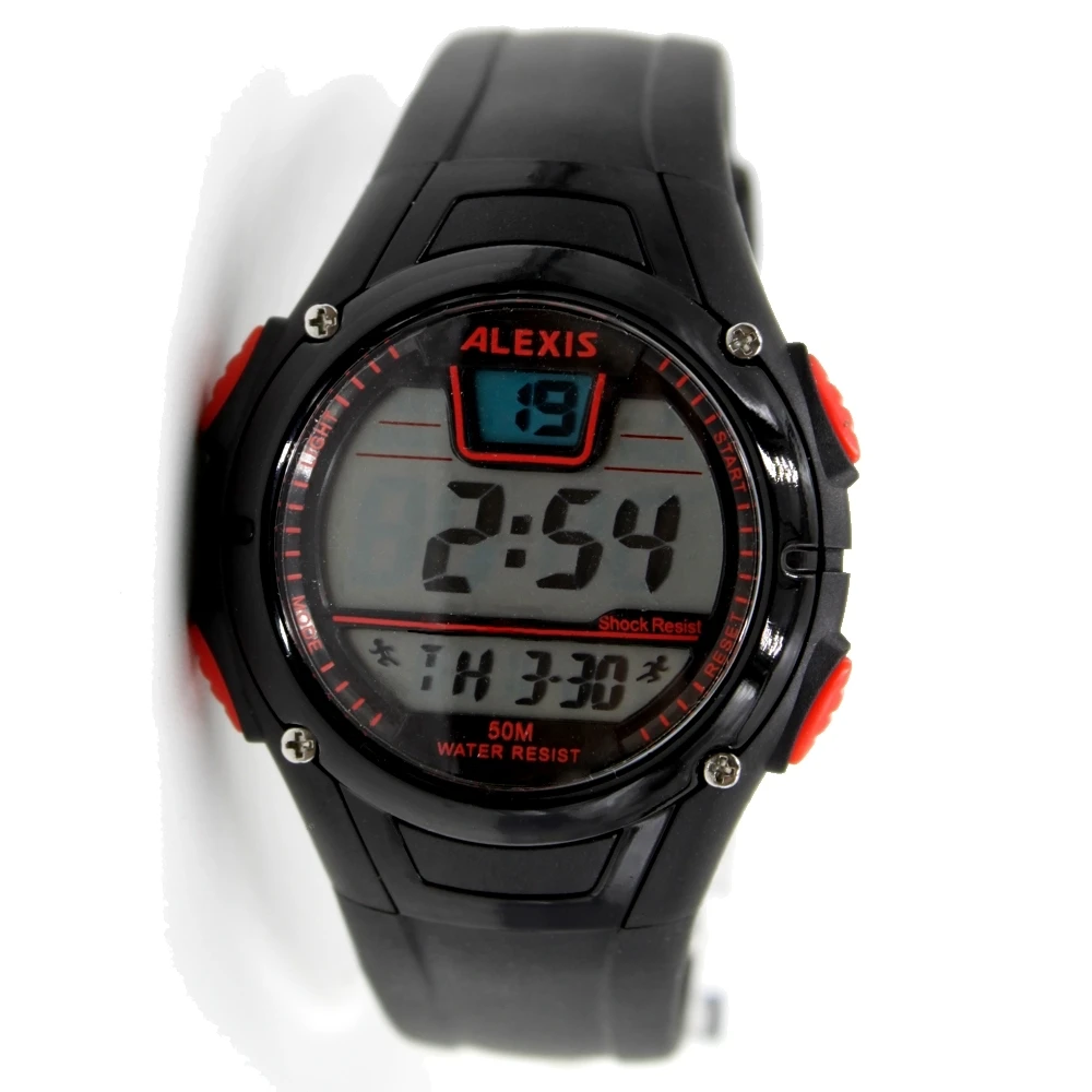 Часы ALEXIS DW423B черные повседневные водонепроницаемые цифровые|watch brand|watch digitalwatch