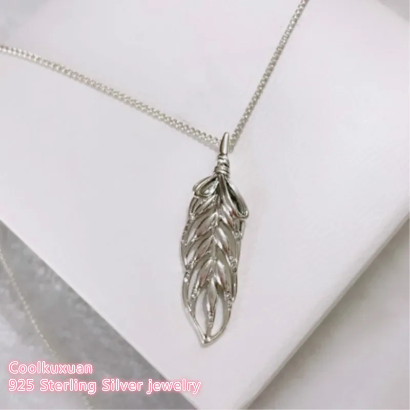 

2018 Autumn 100% Original 925 Sterling Silver Floating Grains Necklace, Clear CZ For Women Jewelry
