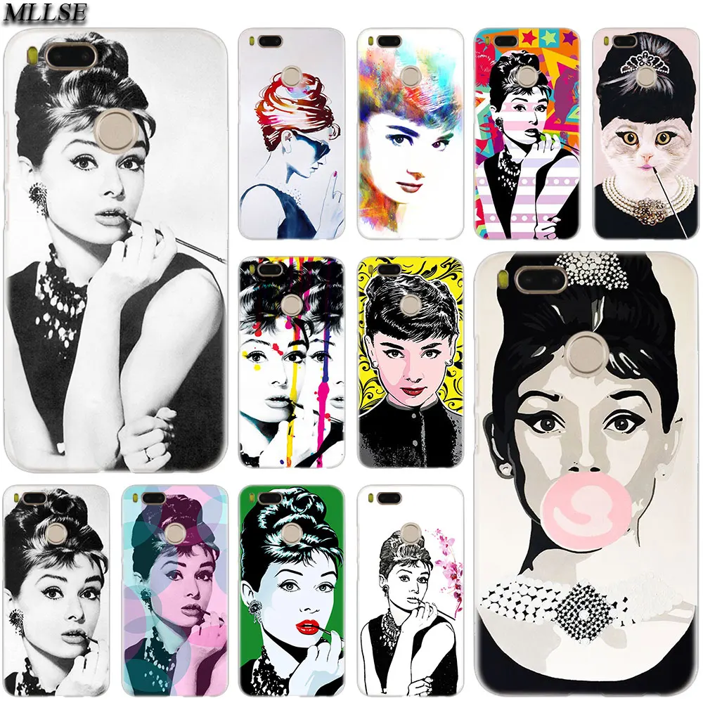 

MLLSE audrey hepburn pop Clear Case Cover for Xiaomi Mi Play Pocophone F1 8 A1 A2 Lite 6 6Plus Mix 3 2S Redmi Note 4x 5 6 S2 Hot