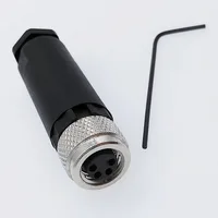 M8 sensor connector waterproof male&female plug straight angle screw threaded coupling 3pin 4pin - Image 4