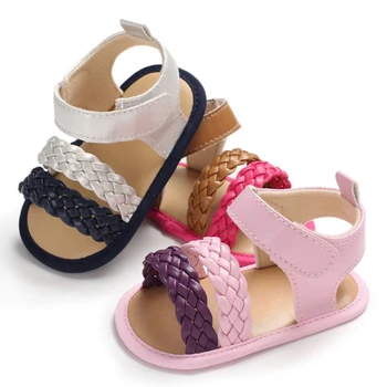 

Newborn Baby Girl Lace Floral Princess Sandals Shoes Beach Summer Tassel Shoes Girl Non-slip Soft Bottom Bow Sandals 0-18M