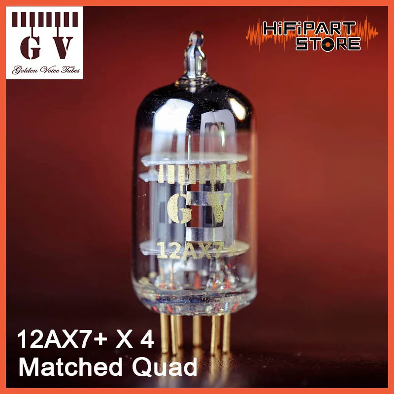 4 шт. Golden Voice GV 12AX7 +/ECC83 соответствующая четырёхмерная трубка Repalce Psvane Shuguang JJ