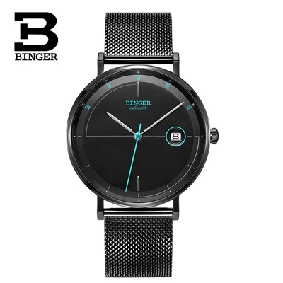 Швейцарские мужские часы Binger люксовый бренд с японской Seiko для бега мужские часы автоматические механические сапфировые reloj hombre - Цвет: 1