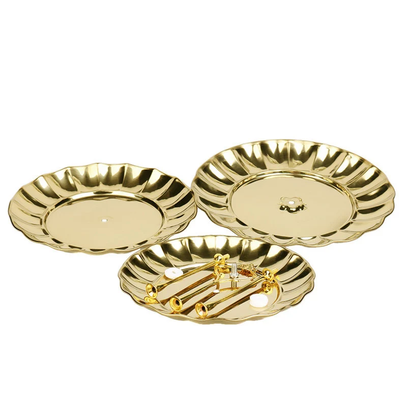  1 Pc Stainless Steel Cake Stand 2 & 3 Tier Candy Fruits Cakes Desserts Plate Stands for Wedding Par