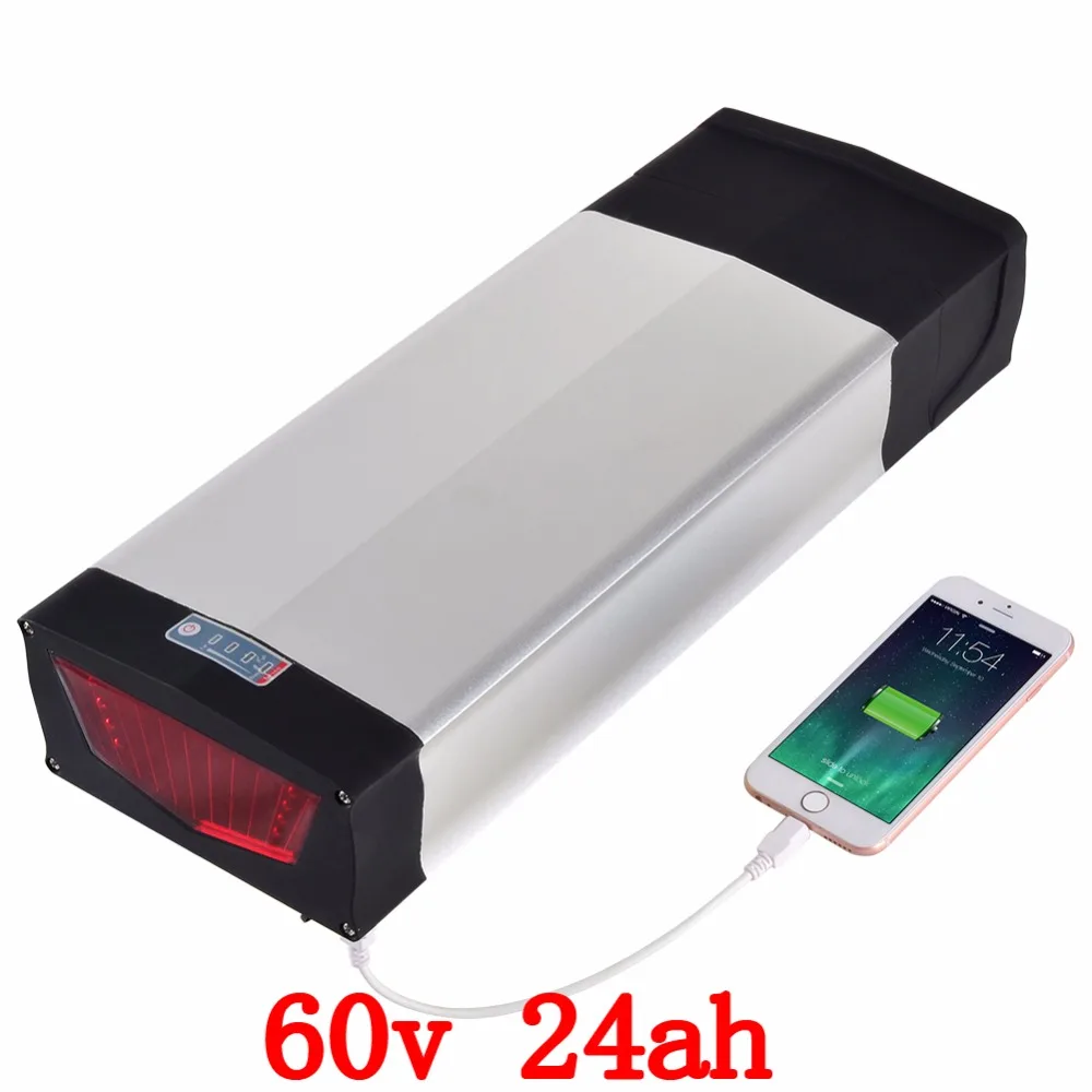 Perfect 60v 24ah electric bike battery 60V 25AH Lithium ion battery pack 60V battery use LG cell with USB port and 67.2V 2A charger 0