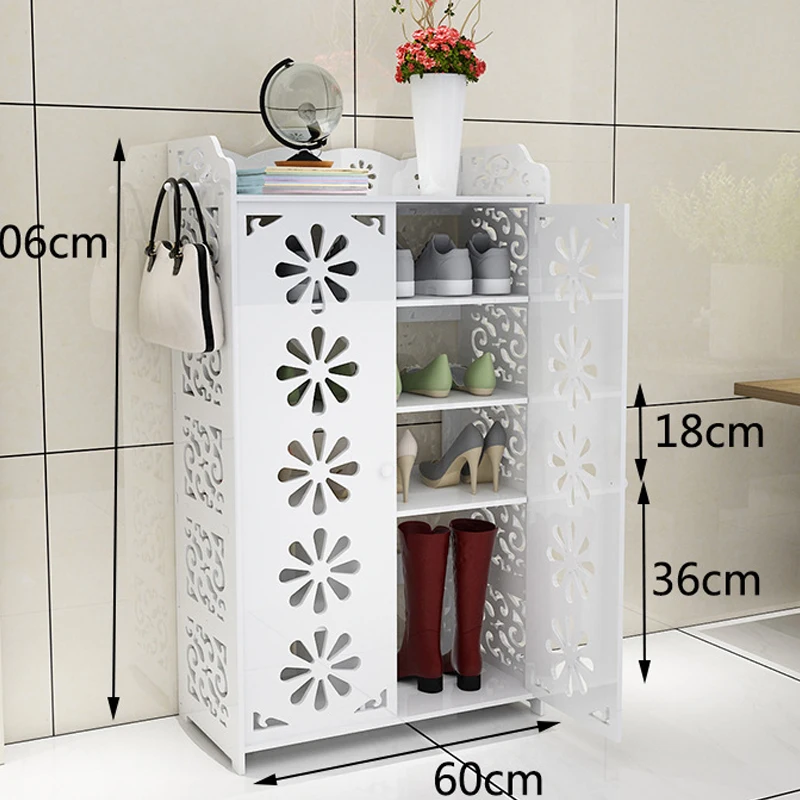 European Style Multi-layer Shoe Rack Flower Shoe Shelf Dustproof Shoes Storage Cabinet DIY Shoe Organizer Luxury Furniture