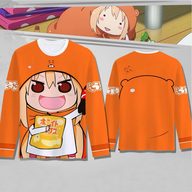 Аниме Himouto! Umaru-chan мультипликационный персонаж дома Умару футболка с длинными рукавами костюм для косплея Милая Повседневная футболка с рисунком